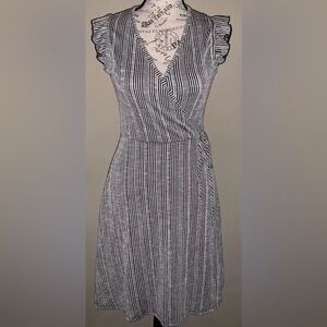 Caution To The Wind Black and White Striped Dress New with Tags
